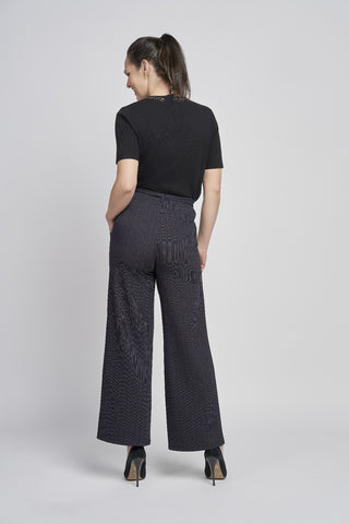 Violet Trouser | Navy Stripe