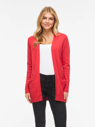 Viril Open Long Sleeve Knit Cardigan | Hibiscus