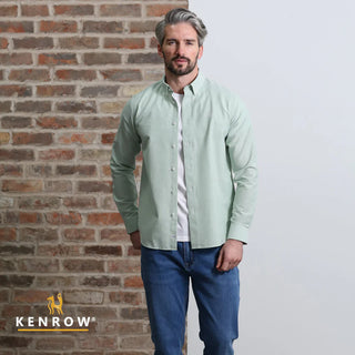 Jagger Oxford Sleeve Shirt | Green Melange