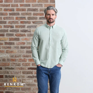 Jagger Oxford Sleeve Shirt | Green Melange