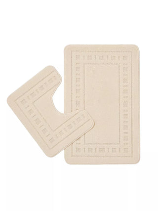 Armoni Bath and Pedestal Mat Set | Cream