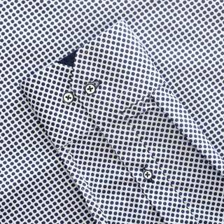 Beigh Long Sleeve Shirt | White/Blue