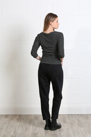 Molly Stripe Top | Black