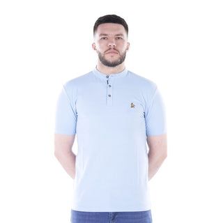 Max Stretch Grandad Tee | Sky