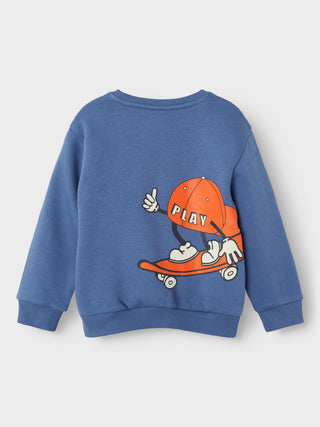 Motto Long Sleeve Regular Sweater Bijou Blue