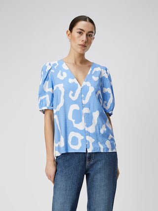 Jacira V Neck Blouse | Provence Cloud Dancer