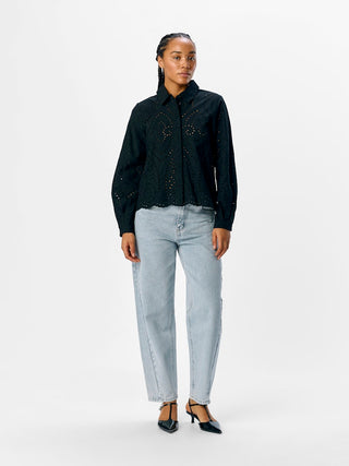 Bitten Long Sleeve Shirt | Black