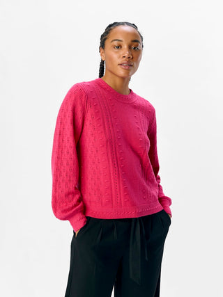 Jinge Long Sleeve Jumper | Raspberry Sorbet