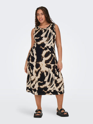 Carsusette Life Sleeveless Calf Jeresy Dress | Cloud