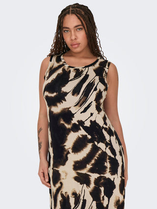 Carsusette Life Sleeveless Calf Jeresy Dress | Cloud