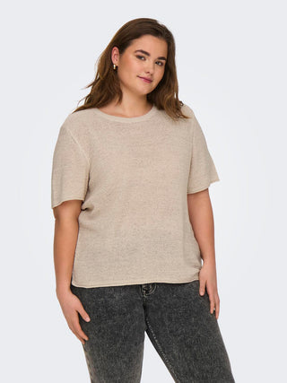 Carsunny Short Sleeve Pullover Knit Pumice Stone