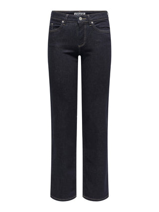 Blush Mid Straight Jean | Dark Blue Denim Rise