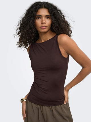 Lone Sleeveless 2 Way Top | Chocolate Torte