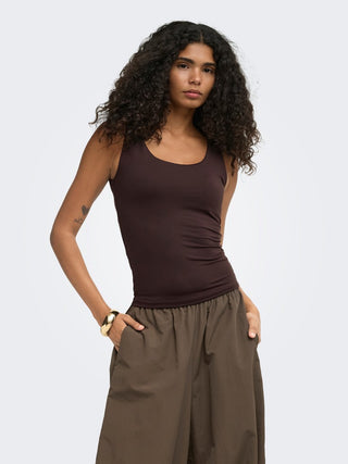 Lone Sleeveless 2 Way Top | Chocolate Torte