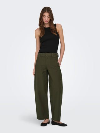 Clair Mid Waist Barrel Pants | Kambaba
