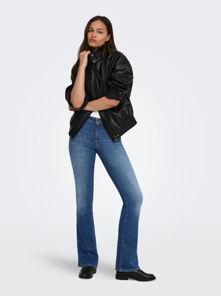 Blush Mid Flared Jean | Medium Blue Denim