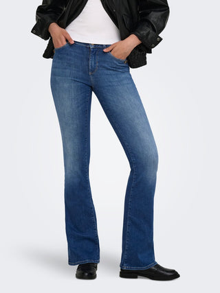 Blush Mid Flared Jean | Medium Blue Denim