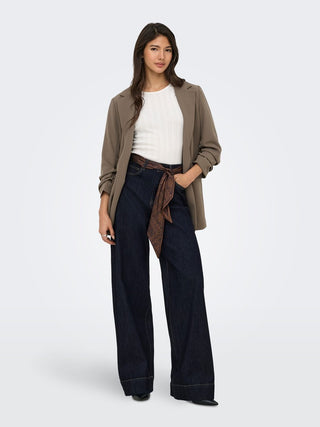 Maddison Blush High Waist Wide Jean | Dark Blue Denim