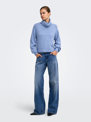 Olivia Long Sleeve Roll Neck Knit | High Tide Melange
