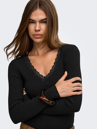 Sara Sharai Long Sleeve Top  | Black
