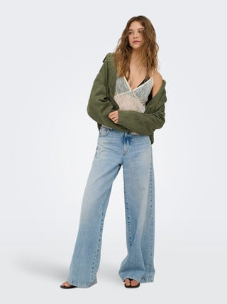 Moon Stina Faux Suede Bomber Jacket  | Grape Leaf