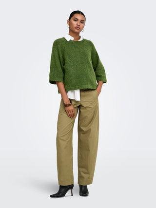 Simoni 3/4 Pullover Knit | Forest Green