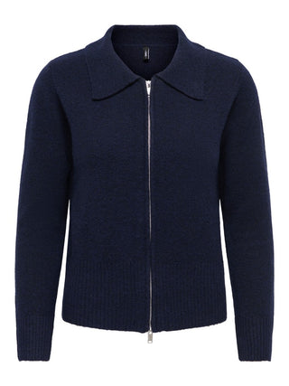Macey Long Sleeve Zipper Cardigan | Night Sky