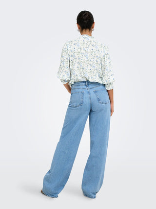 Raya 3/4 Shirt | Cloud Dancer Flower