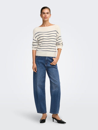 Jessica High Waist Barrel Ankle Jean |  Medium Blue Denim