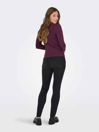 Riley Round Neck Long Sleeve Jersey Tee | Wine Tasting
