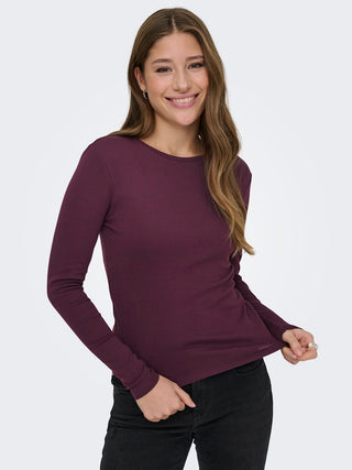 Riley Round Neck Long Sleeve Jersey Tee | Wine Tasting