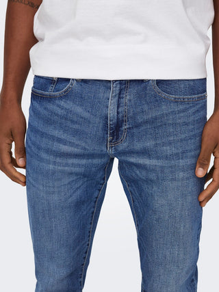 Weft Mid Rise Regular Jean | Medium Blue Denim