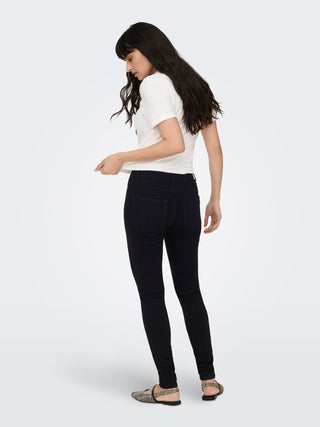 Rain Regular Waist Skinny Leg Jeans | Black