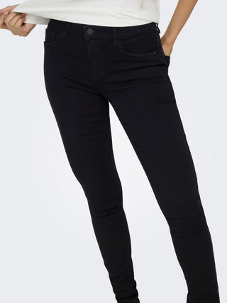 Rain Regular Waist Skinny Leg Jeans | Black