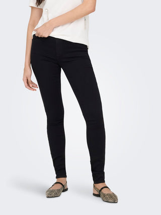 Rain Regular Waist Skinny Leg Jeans | Black