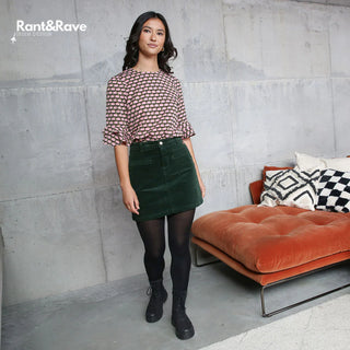 Ora Cord Skirt | Green