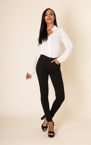 Nina Carter Slim Colored Push-Up Jeans Black