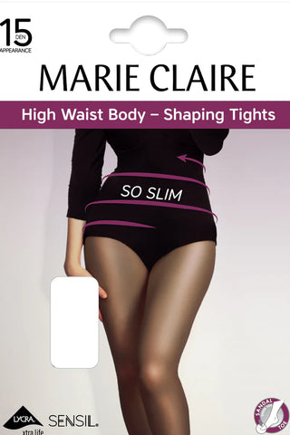 Marie Claire So Slim Ladder Resist High Waist Body Tone 15 Denier Natural