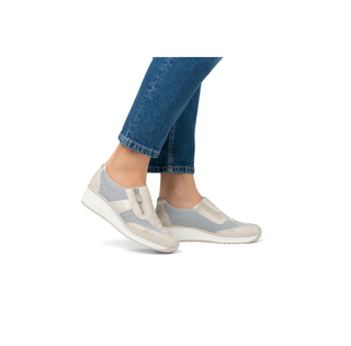 Casual Slip-on Shoe | Beige Blue