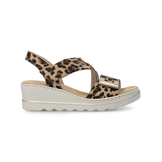 Rosa Wedge Sandal | Leo Beige