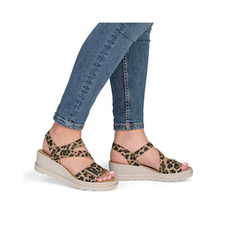 Rosa Wedge Sandal | Leo Beige