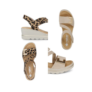 Rosa Wedge Sandal | Leo Beige