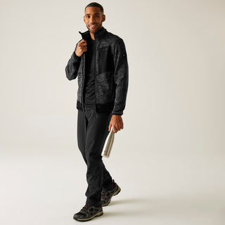 Men's Baslinn Full Zip Fleece | Ash Marl Black