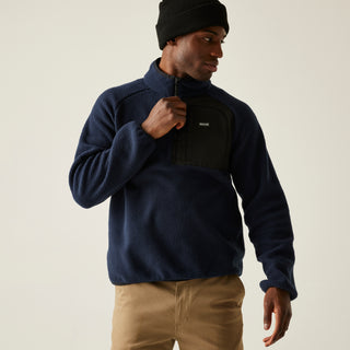 Men's Frankie Borg Half Zip Fleece | Navy