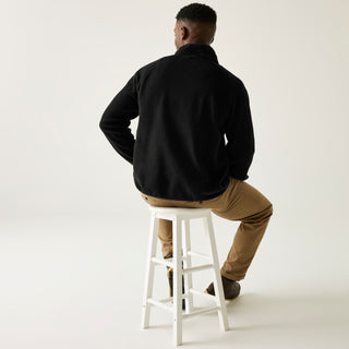 Men's Frankie Borg Half Zip Fleece | Black