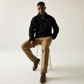 Men's Frankie Borg Half Zip Fleece | Black