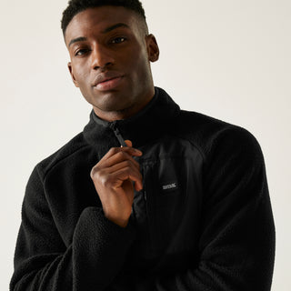 Men's Frankie Borg Half Zip Fleece | Black