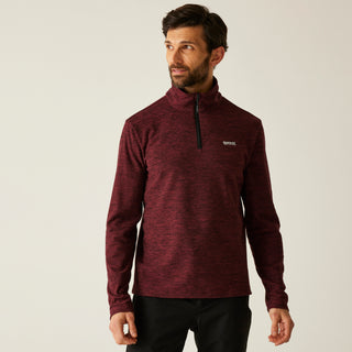 Men's Thompson Marl Half Zip Fleece | Dark Maroon