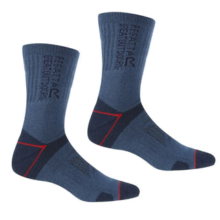 Men's Blister Protection II Socks | Dark Denim Dark Red