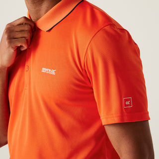 Men's Maverick V Active Polo Shirt | Tangerine Tango